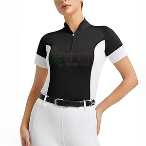 Fabricant OEM personnalisé, logo personnalisé, chemise de spectacle d'équitation professionnelle pour femmes, imperméable, coupe-vent, spandex/polyester - Product Image 1