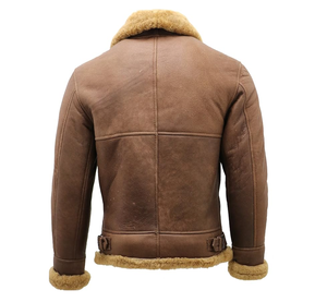 Chaqueta cálida de invierno Sherpa de piel sintética 100% cuero genuino de talla grande cuello vuelto de gran tamaño diseño extraíble estilo de calle alta - Product Image 6