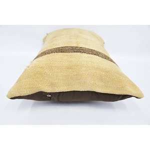 <b>Beige</b> Wool Kantha Patchwork Pillow 16x24 Inch Luxury Rustic Fluffy Floral <b>Throw</b> Pillow for Bedding Floor Woven Square Vintage - Product Image 5