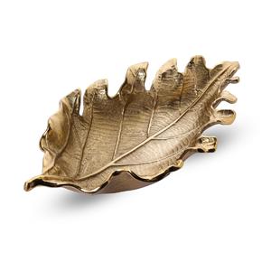 Plateau Design Feuille d'Or Plat Décoratif Moderne pour Décoration de Table de Salon - Product Image 1