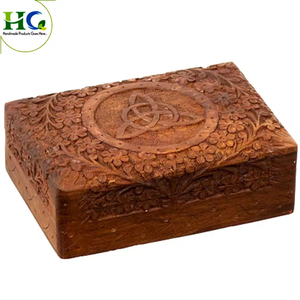 Hot Sell 2024 Wooden Jewelry <b>Gift</b> <b>Box</b> with Hand Carved Traditional Designed Wooden <b>Box</b> for Sale by Indian Exporters - Product Image 3