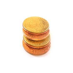 Sous-verres en laiton faits à la main, forme rectangulaire, design gravé, finition antique unique, portables, style élégant et sophistiqué pour - Product Image 4