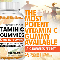 Complément alimentaire en bonbons gélifiés à la vitamine C pour adultes, saveur naturelle d'orange, acide ascorbique, stimulant du système immunitaire