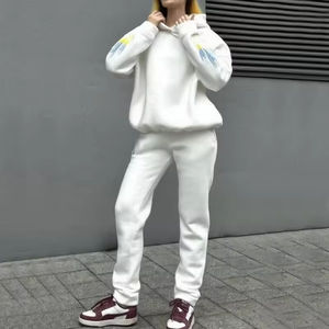 ชุดกีฬากางเกงกีฬามีฮู้ดแขนยาวสำหรับผู้หญิงชุดกีฬาขนแกะลำลองชุดวอร์มเสื้อผ้าผู้หญิงชุดวอร์มเสื้อผ้าฤดูหนาวแบบสวมหัว - Product Image 6