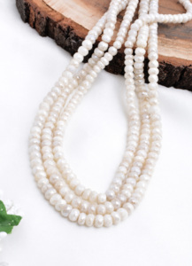 Cuentas de Sillimanita Facetadas de 6mm a 7mm, Gemas Naturales Blancas para Joyería Fina, Gemas Prismáticas - Product Image 6