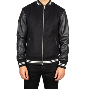 Veste Letterman Varsity en laine et cuir robuste, parfaite pour toutes les saisons, veste de baseball universitaire pour hommes - Product Image 2