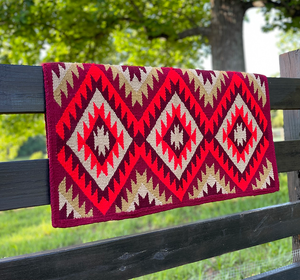 Couverture de selle occidentale en laine de qualité supérieure tissée à la main, durable, confortable, style cow-boy traditionnel, parfaite pour les courses de barils de rodéo - Product Image 3