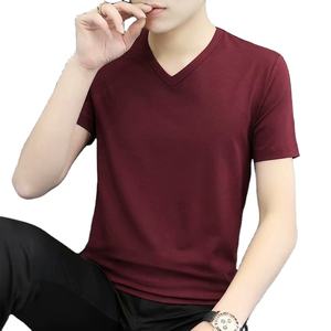 T-shirt à manches courtes pour homme, logo personnalisé brodé, design OEM, couleur unie, été, blanc pur, haut à manches courtes - Product Image 1