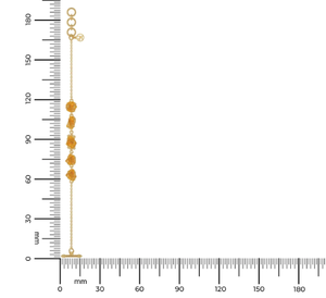 สร้อยข้อมือทอง 18k คุณภาพสูง ดีไซน์แบบจัมปิ้งเชน ล็อคแบบท็อกเกิล ประดับด้วยพลอยซิทรินธรรมชาติแบบดิบ - Product Image 3
