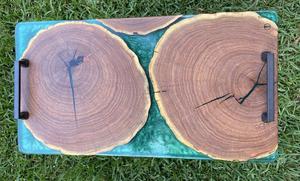 Bandeja de Resina Epoxi de Madera Natural con Acabado Elegante, Tabla Decorativa para Comer, Café, Aperitivos y Decoración del Hogar, en Existencia - Product Image 3