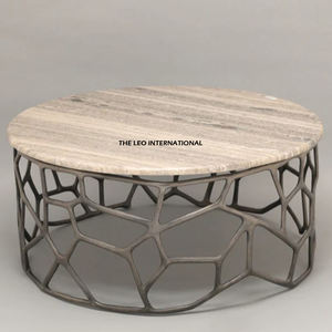 Modèle de table basse en métal élégant et robuste à 2 niveaux, parfait pour les fêtes de mariage et les présentoirs de desserts, durable et fait à la main. - Product Image 3