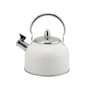 2.5L Capacity, White Painting, Cool Touch Ergonomic Handle, Food Grade Stainless Steel Loud <b>Whistle</b> Kettle - Product Image 1
