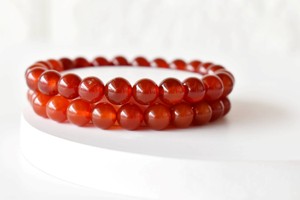 Premium Natural Healing Red Onyx 8mm Round Crystal <b>Beaded</b> <b>Bracelet</b> for Meditation Energy Jewelry - Product Image 5