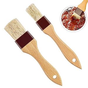 Kit de brosses à pâtisserie en bambou, résistantes au four (imperméables, compatibles lave-vaisselle pour le barbecue et la cuisson, pour badigeonner les sauces et la pâte à pain) - Product Image 1
