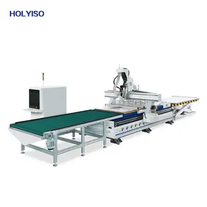 KN-NC12L multi head Atc Auto Loading And Unloading CNC Nesting Cnc Router Machine For Wood Furniture cabinet door making