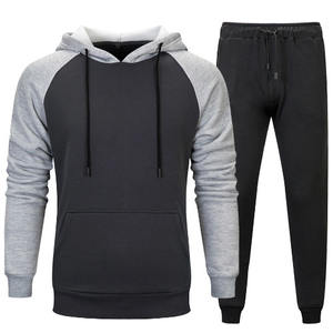 Chándal de Dos Piezas para Hombre, Conjunto de Ropa Deportiva, Jersey con Capucha y Pantalón, 100% Algodón Transpirable, Colores de Contraste Personalizados, Novedad - Product Image 1