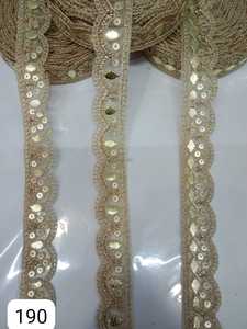 Bordes de encaje bordados de primera calidad hechos a medida para prendas y accesorios. Disponible en una variedad de colores anchos bordados - Product Image 4