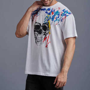 Comprar fabricante liso 100% algodón hombres camiseta diseño personalizado y logotipos impresión gráfica Logo camiseta diseños unisex camisetas - Product Image 2