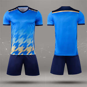 Maillot de sport à manches courtes à col rond personnalisé avec logo OEM, séchage rapide, uniforme masculin, 100% polyester, imprimé, football, soccer - Product Image 1