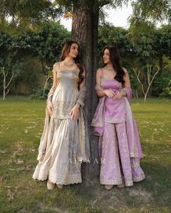 Nuevo Conjunto de Ropa Étnica de Alta Calidad para Bodas, Top y Pantalón con Bordado de Lentejuelas en Organza y Dupatta - Product Image 5