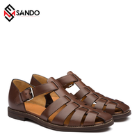 Benutzer definierte Sommers andalen Herren Leder Gladiator Sandalen mit benutzer definierten Logo Herren Sandalen Metalls chn allen