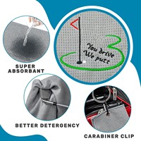 Serviette de golf personnalisée avec clip, serviette de golf en microfibre, séchage rapide, absorbante, serviette de sport pour sacs de clubs de golf, entraînement en plein air