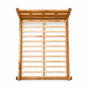 Elegant Solid Suar Wood Modern Wholesale Horizon Suar Wood Bedframe <b>Platform</b> <b>Bed</b> with Slatted <b>Base</b> for Hotel & Resort Guest Room - Product Image 4