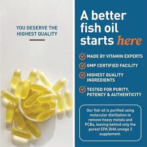 Capsules d'huile de poisson biologique Rainwood avec oméga-<span class=keywords><strong>3</strong></span>, antioxydants et <span class=keywords><strong>bienfaits</strong></span> pour la beauté, pour adultes - Sans OGM - Product Image 3