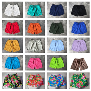 Pantalones cortos de poliéster 180Gsm para hombre, diseño de logotipo personalizado de alta calidad, tela de pana transpirable, cordón bajo MOQ directo de fábrica - Product Image 3