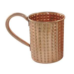 Mug en cuivre artisanal avec finition argentée, bienfaits pour la santé ayurvédique, pour bars, clubs, maisons, cuisines et restaurants - Product Image 4