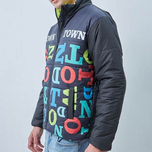 Chaqueta Acolchada con Estampados Gráficos Atrevidos y Aspecto 3D para Hombre, Chaqueta Acolchada con Cuello Alto, Gruesa y Cálida para Hombre - Product Image 2