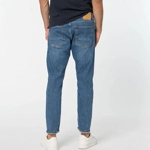 Pantalones de mezclilla de cintura alta ajustados de algodón de alta calidad para mujer, nuevo patrón estampado, logotipo de pierna recta media de talla grande - Product Image 3