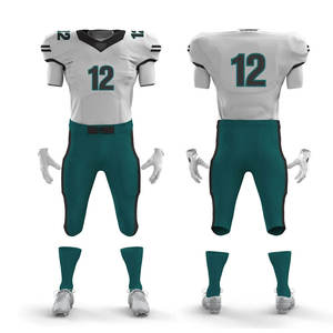 การพิมพ์โลโก้ที่กําหนดเองที่ดีที่สุดวัสดุโพลีเอสเตอร์น้ําหนักเบาทําให้กีฬาสวมเครื่องแบบอเมริกันฟุตบอลในราคาที่ดีที่สุด - Product Image 3