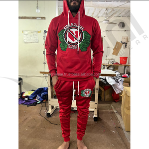 Ensemble de survêtement décontracté d'hiver imprimé personnalisé pour hommes et femmes, vêtements de sport OEM, tissu extensible respirant, marque privée, faible MOQ - Product Image 2