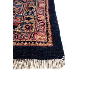 Tapis en laine noué à la main Aalam Blue Pae-5575 9x12 rectangulaire à motif médaillon pour la décoration de la maison, du salon ou de l'couloir - Product Image 4