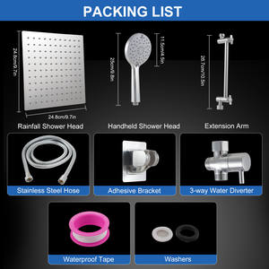 Cabezal de Ducha 2 en 1 de Alta Presión con Extensión para Baño, Accesorios para Cuarto de Ducha - Product Image 4