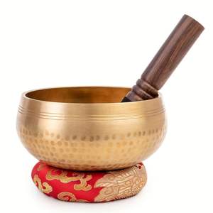Bol musical en laiton de créateur au look antique, parfait pour la décoration intérieure, les cadeaux et les pratiques de guérison spirituelle - Product Image 1