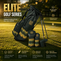 Sac de golf en cuir PU avec support, 14 compartiments pleine longueur, brodé et imprimé, sac de transport pour clubs, fabricant direct de sacs de golf, vente en gros