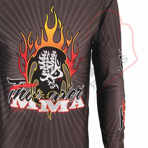 Rashguard de Manga Larga de Poliéster y Elastano de Primera Calidad al por Mayor, con Estampado Digital MMA, Personalizable, Transpirable, Unisex, de Secado Rápido - Product Image 5
