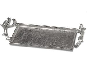 Bandeja de servicio de forma rectangular de gran oferta de diseño único moderno Premium con niquelado crudo para decoración del hogar y uso en la cocina - Product Image 1