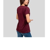 T-shirts amples et décontractés en coton 100 % tricoté, respirants et écologiques, à manches courtes, grande taille pour femmes – Prix de gros