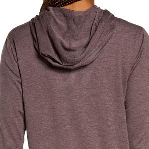 Sweat à capuche pour femme avec col à capuche de couleur unie taille adulte pour la position du logo avant en hiver - Product Image 5