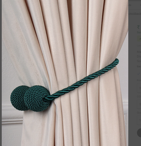 Magnetic Curtain Side <b>Tieback</b> - /1.6" -4 cm Top Diameter / 19.7" - 50 cm Rope Length ..Window Decor - Product Image 2