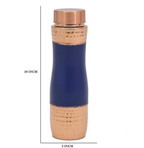 Bouteille étanche en cuivre imprimée élégante, fabriquée à la main, hydratation écologique pour boissons chaudes et froides et eau bouillante - Product Image 5