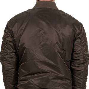 แจ็กเก็ตนักบินบอมเบอร์คลาสสิกของผู้ชาย-แจ็คเก็ตที่ทนทานและมีสไตล์พร้อมข้อมือและเข็มขัด - Product Image 5