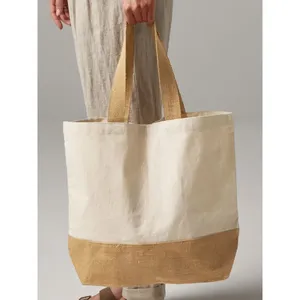 Sac fourre-tout en toile de jute, merchandising durable - Product Image 1