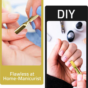 KAAMIR INSTRUMENTS Outil d'extraction des cuticules carrées en acier inoxydable, réutilisable, léger et durable, à double usage - Product Image 5