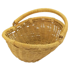 Panier de rangement élégant en rotin arrondi fait à la main Solution d'organisation domestique solide et antirouille Léger avec forme arrondie - Product Image 1