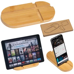 HAILEY Eco-Friendly Bamboo <b>Tablet</b> <b>Stand</b> Presentation Gadgets - Product Image 1