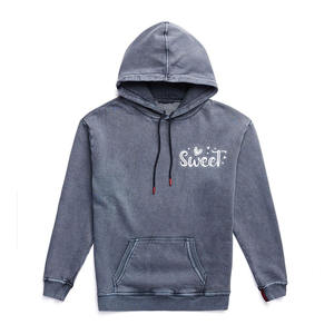 Sweat-shirts et pulls à capuche gris délavé, grande taille, vêtements d'extérieur élégants avec logo imprimé à l'écran - Product Image 1